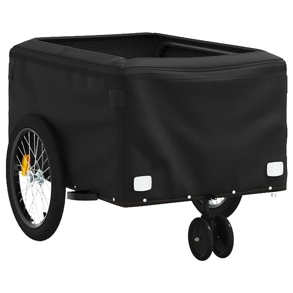 Fietstrailer 30 Kg Ijzer Zwart En Geel 124 x 53 x 45 cm