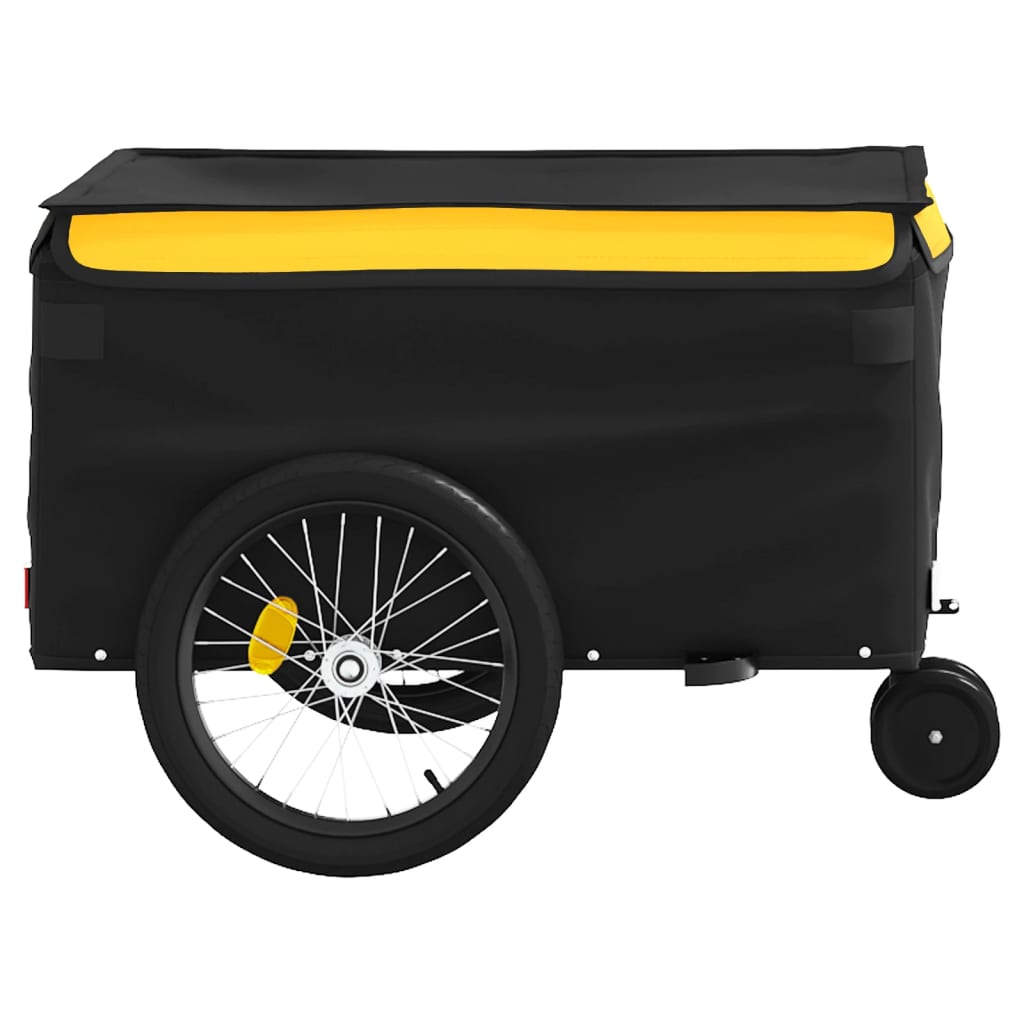 Fietstrailer 30 Kg Ijzer Zwart En Geel 124 x 53 x 45 cm