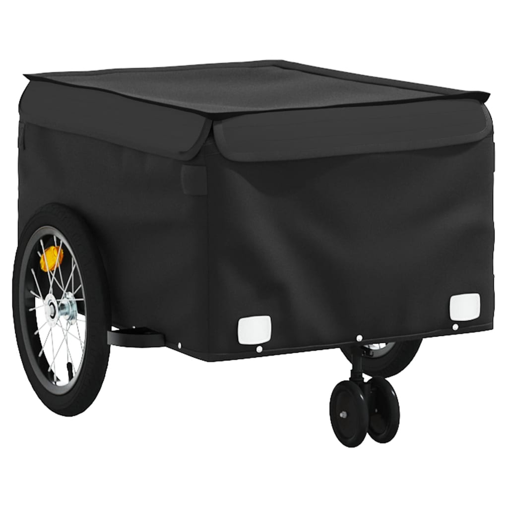 Fietstrailer 45 Kg Ijzer Zwart 62.5 x 124 x 52 cm