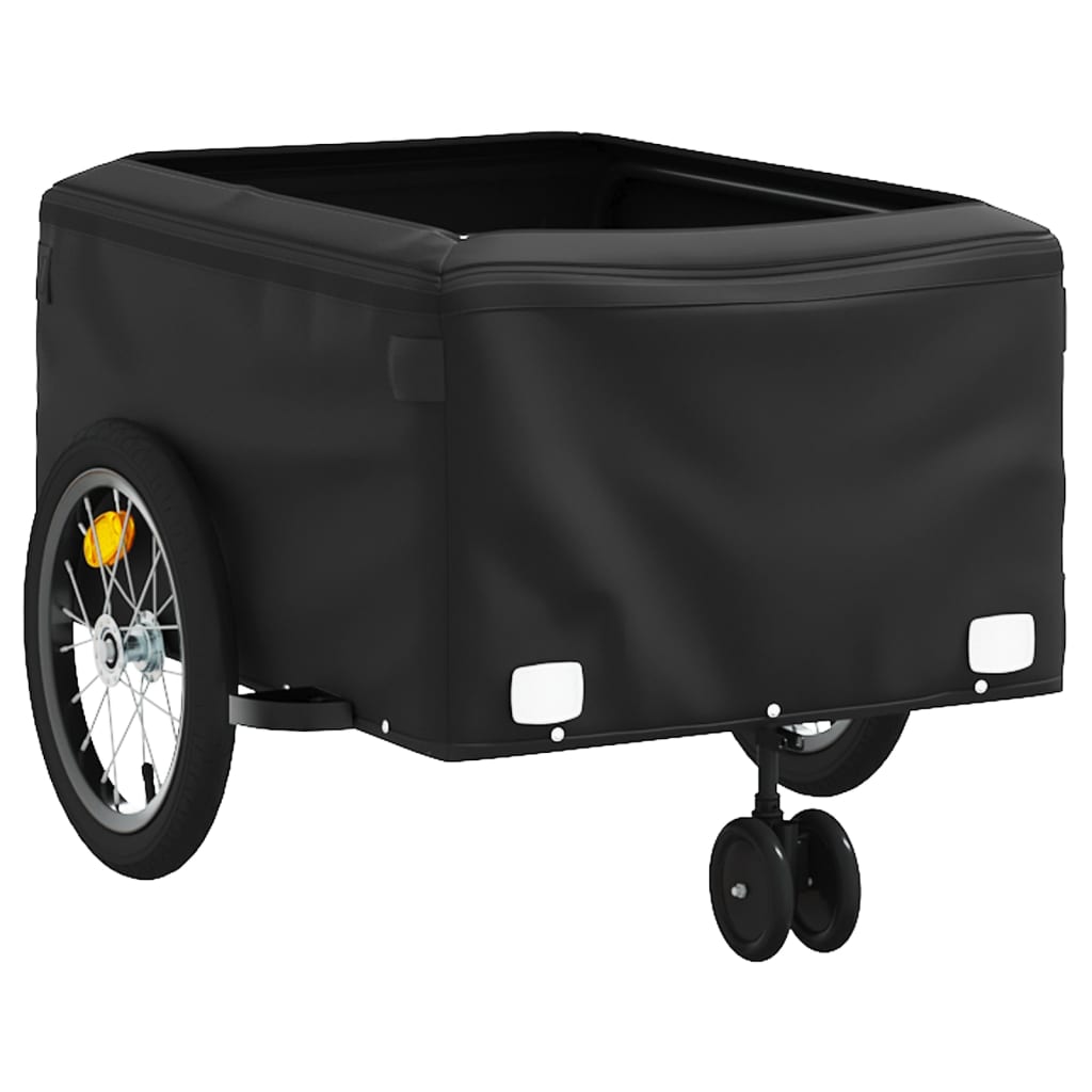 Fietstrailer 45 Kg Ijzer Zwart 62.5 x 124 x 52 cm