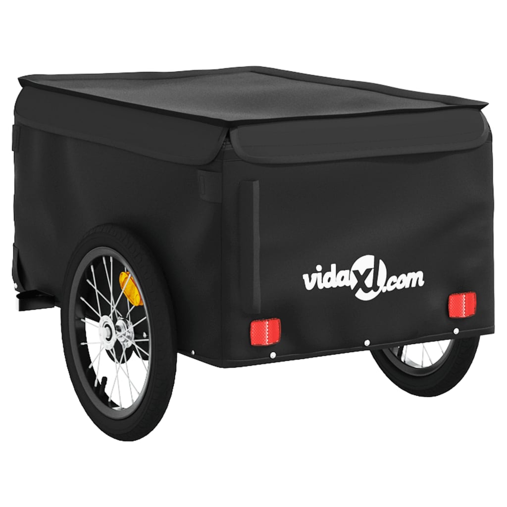 Fietstrailer 45 Kg Ijzer Zwart 62.5 x 124 x 52 cm