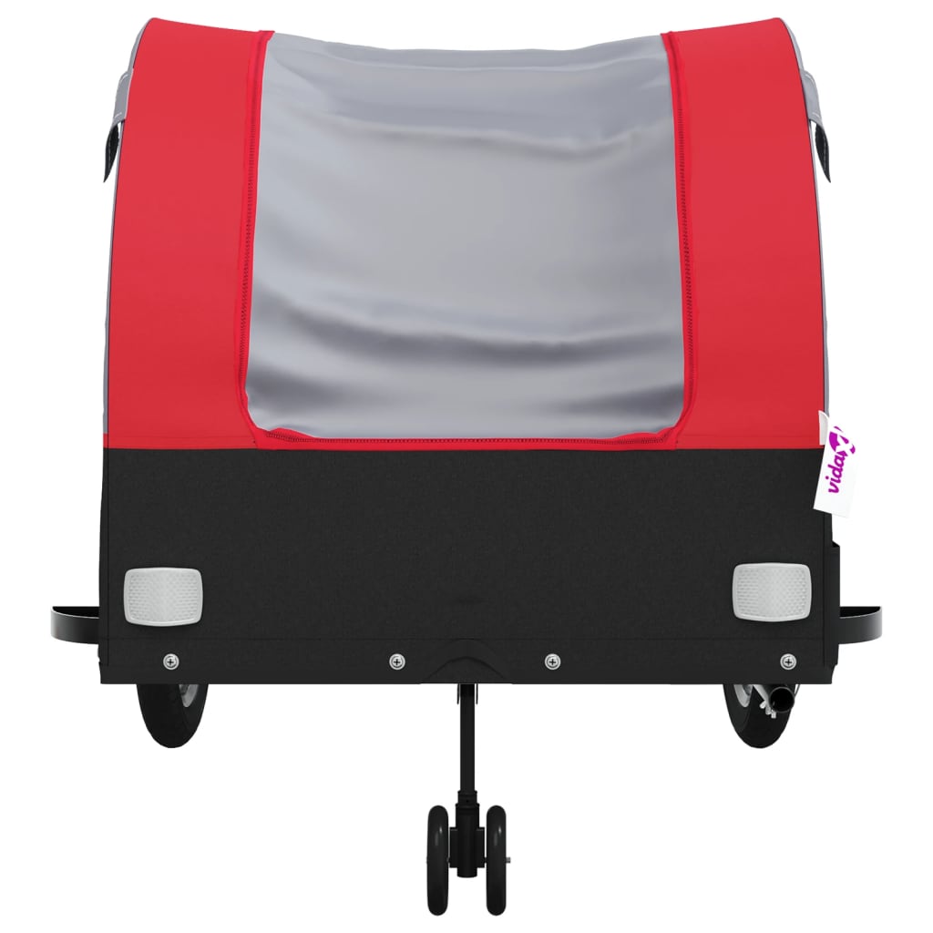 Fietstrailer 45 Kg Ijzer Zwart En Rood 68 x 133 x 68 cm