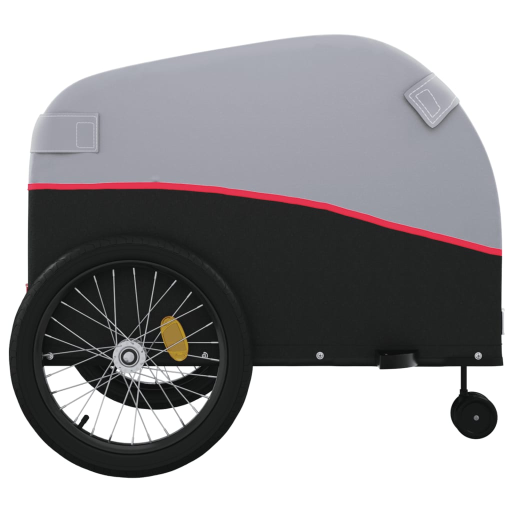 Fietstrailer 45 Kg Ijzer Zwart En Rood 68 x 133 x 68 cm