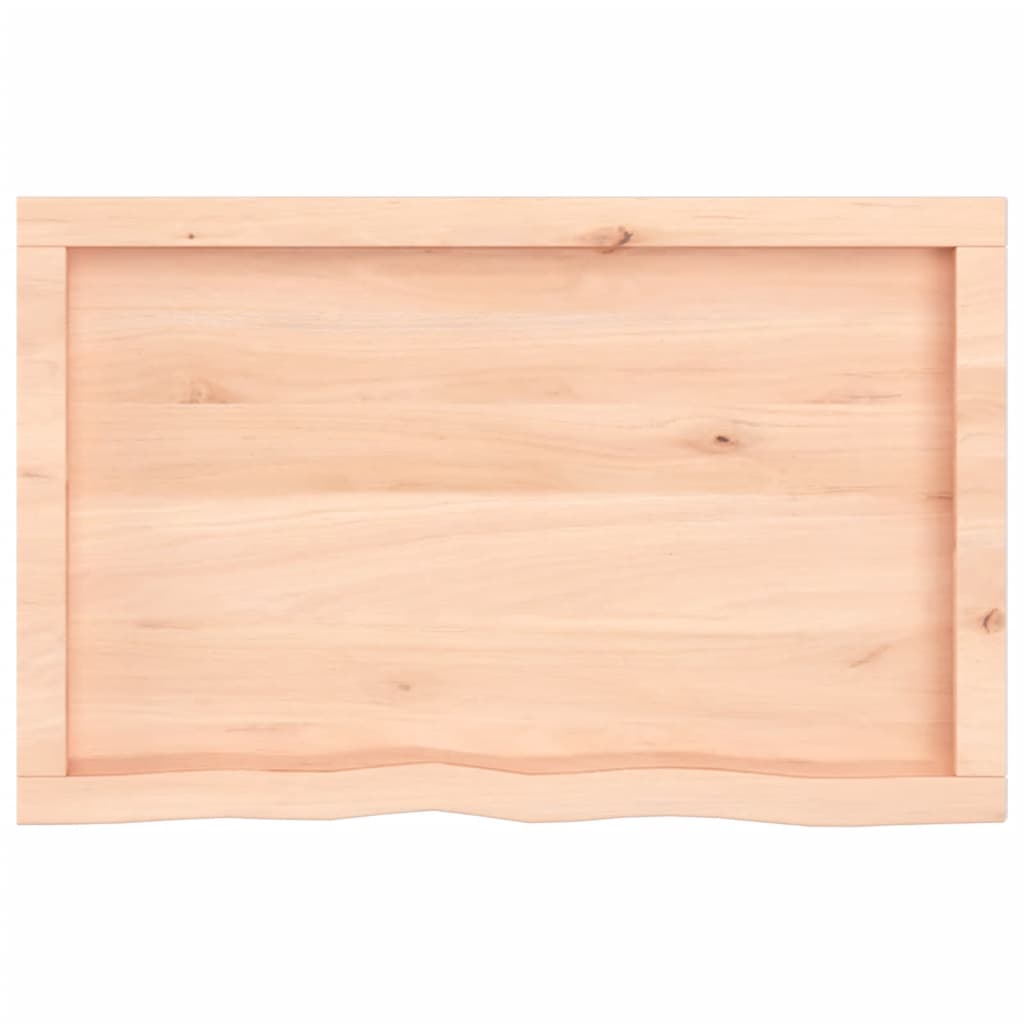 Wastafelblad 80X50X(2-4) Cm Onbehandeld Massief Hout Naturel 80 x 50 x 4 cm