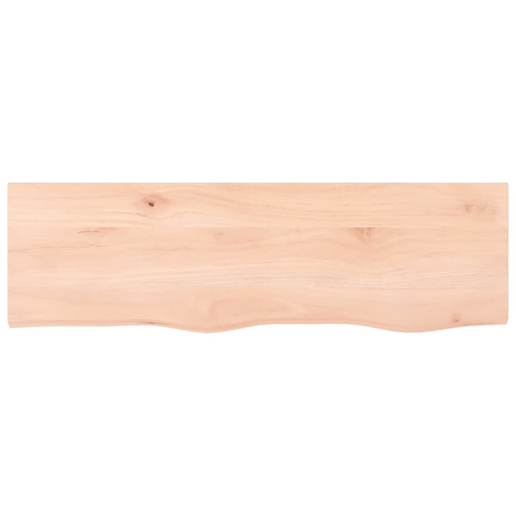 Wastafelblad 100X30X(2-4) Cm Onbehandeld Massief Hout Naturel 100 x 30 x 4 cm