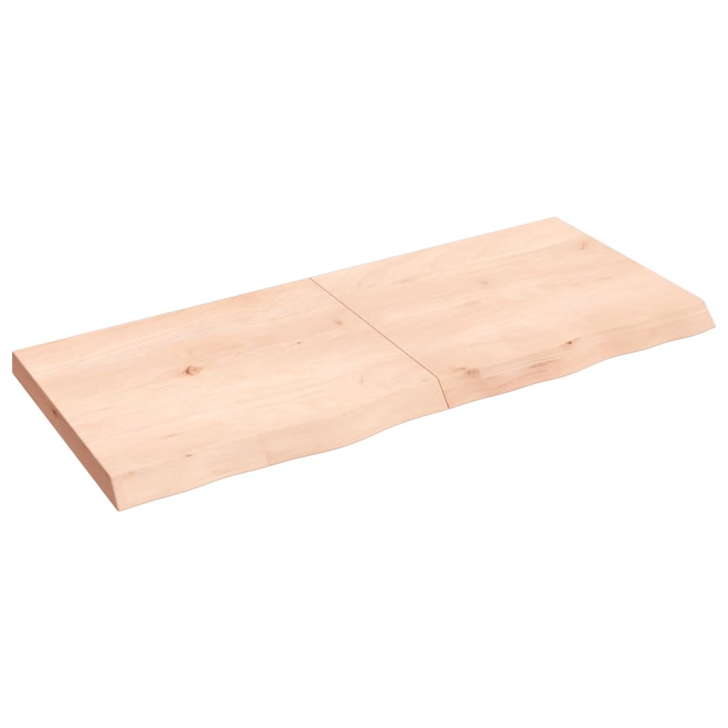 Wastafelblad 140X60X(2-6) Cm Onbehandeld Massief Hout Naturel 140 x 60 x 6 cm