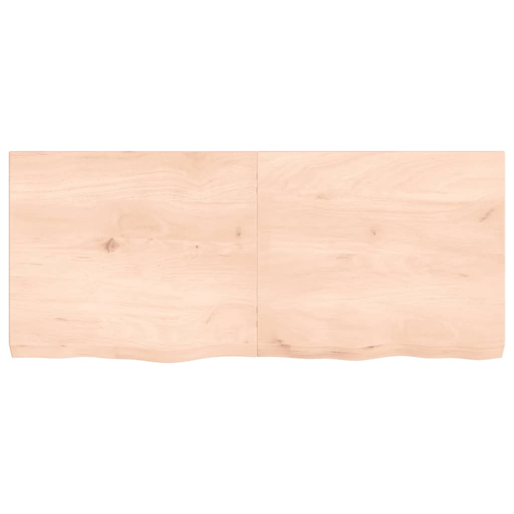 Wastafelblad 140X60X(2-6) Cm Onbehandeld Massief Hout Naturel 140 x 60 x 6 cm