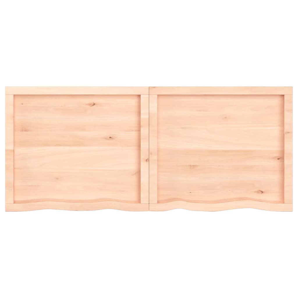 Wastafelblad 140X60X(2-6) Cm Onbehandeld Massief Hout Naturel 140 x 60 x 6 cm