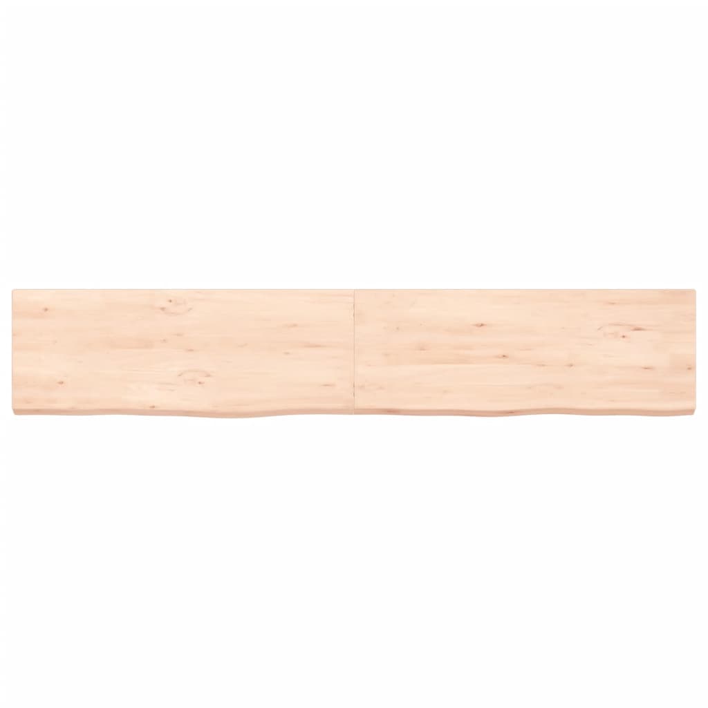 Wastafelblad 160X30X(2-4) Cm Onbehandeld Massief Hout Naturel 160 x 30 x 4 cm