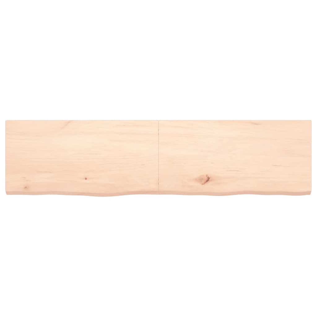 Wastafelblad 160X40X(2-4) Cm Onbehandeld Massief Hout Naturel 160 x 40 x 4 cm