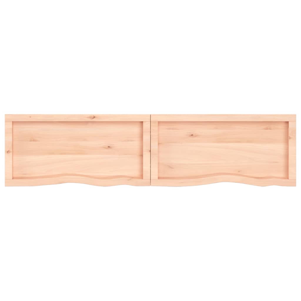 Wastafelblad 160X40X(2-4) Cm Onbehandeld Massief Hout Naturel 160 x 40 x 4 cm