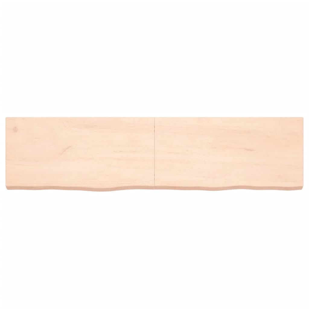 Wastafelblad 160X40X(2-6) Cm Onbehandeld Massief Hout Naturel 160 x 40 x 6 cm