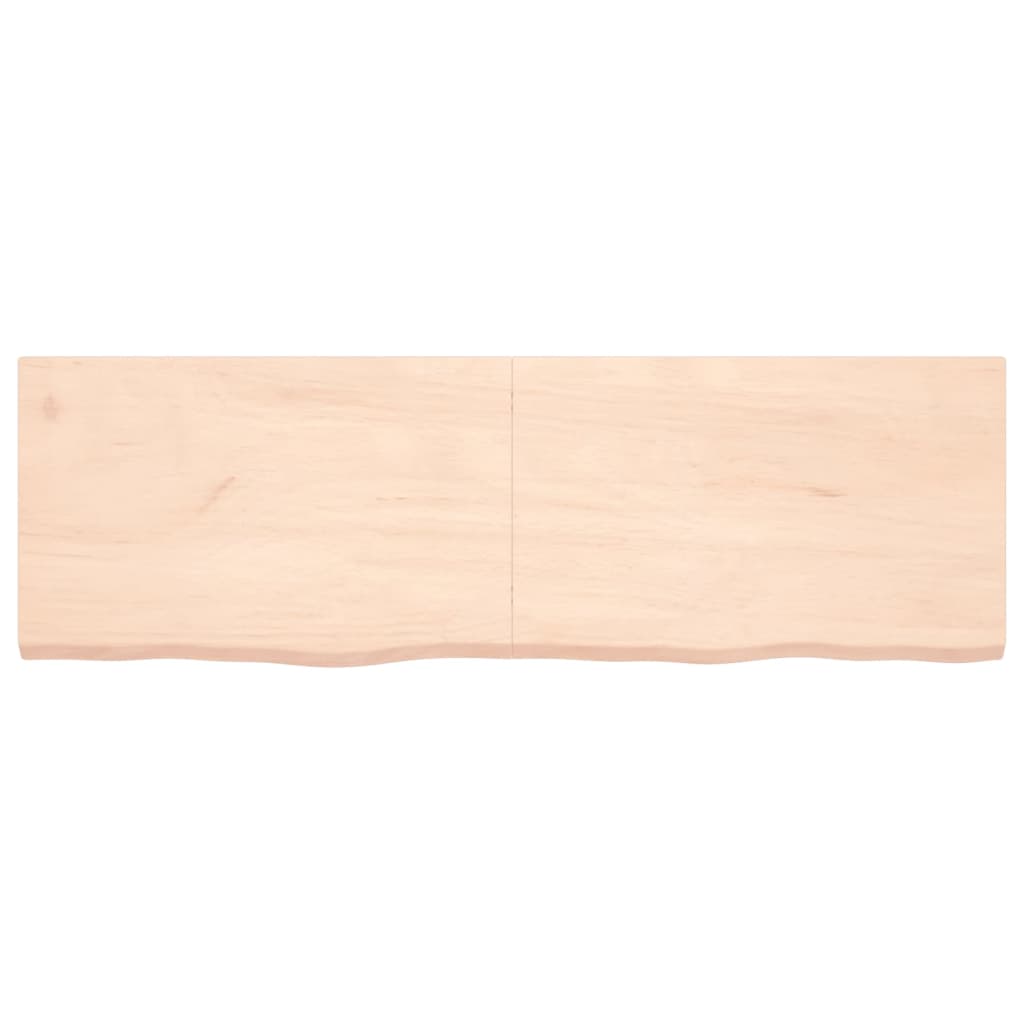 Wastafelblad 160X50X(2-4) Cm Onbehandeld Massief Hout Naturel 160 x 50 x 4 cm