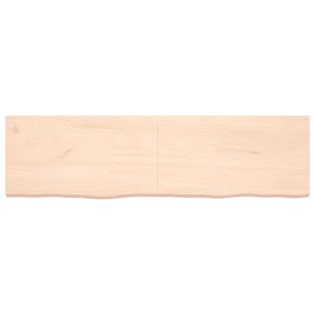 Wastafelblad 180X50X(2-4) Cm Onbehandeld Massief Hout Naturel 180 x 50 x 4 cm