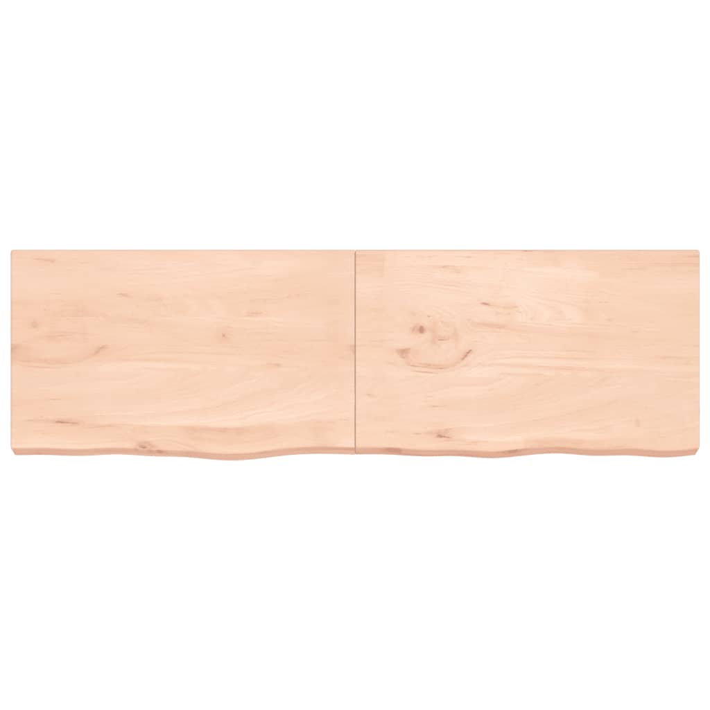 Wastafelblad 200X60X(2-6) Cm Onbehandeld Massief Hout Naturel 200 x 60 x 6 cm