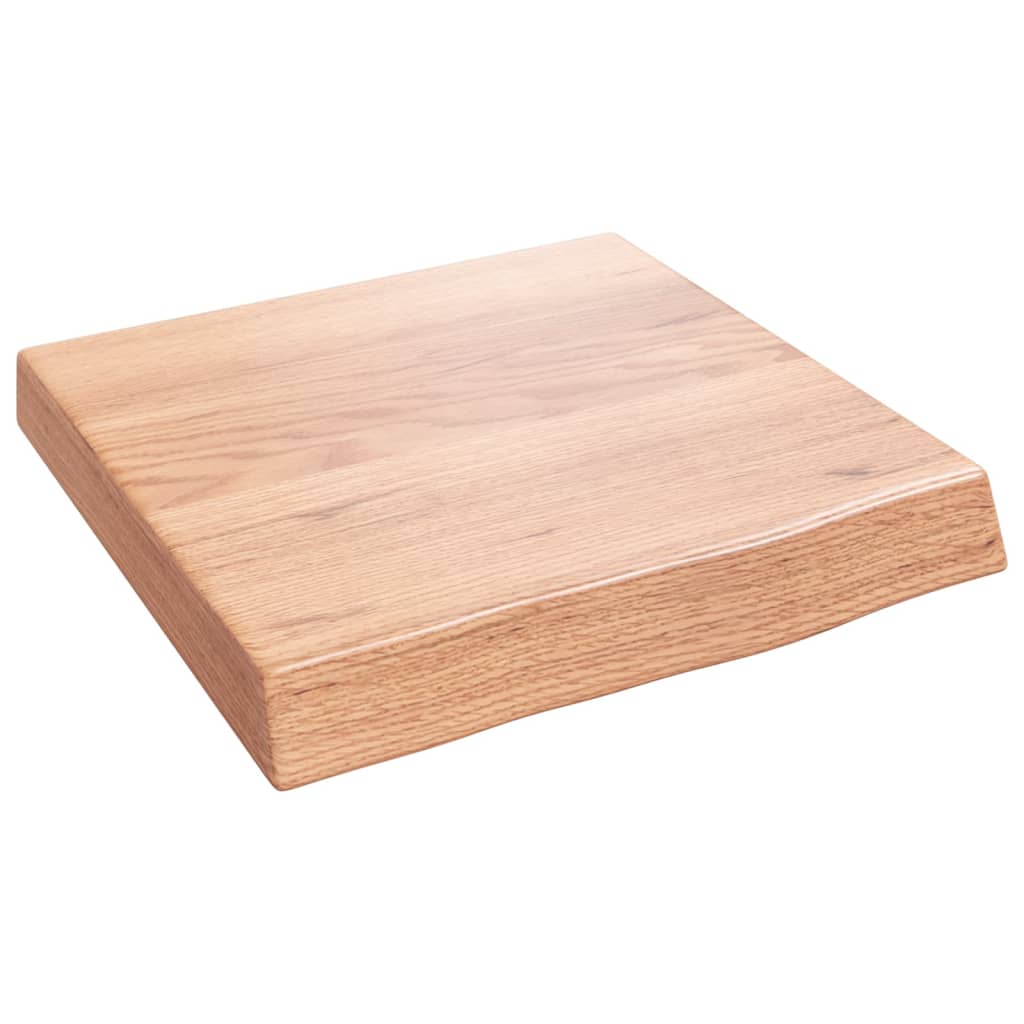 Wastafelblad 40X40X(2-6) Cm Behandeld Massief Hout Lichtbruin 40 x 40 x 6 cm