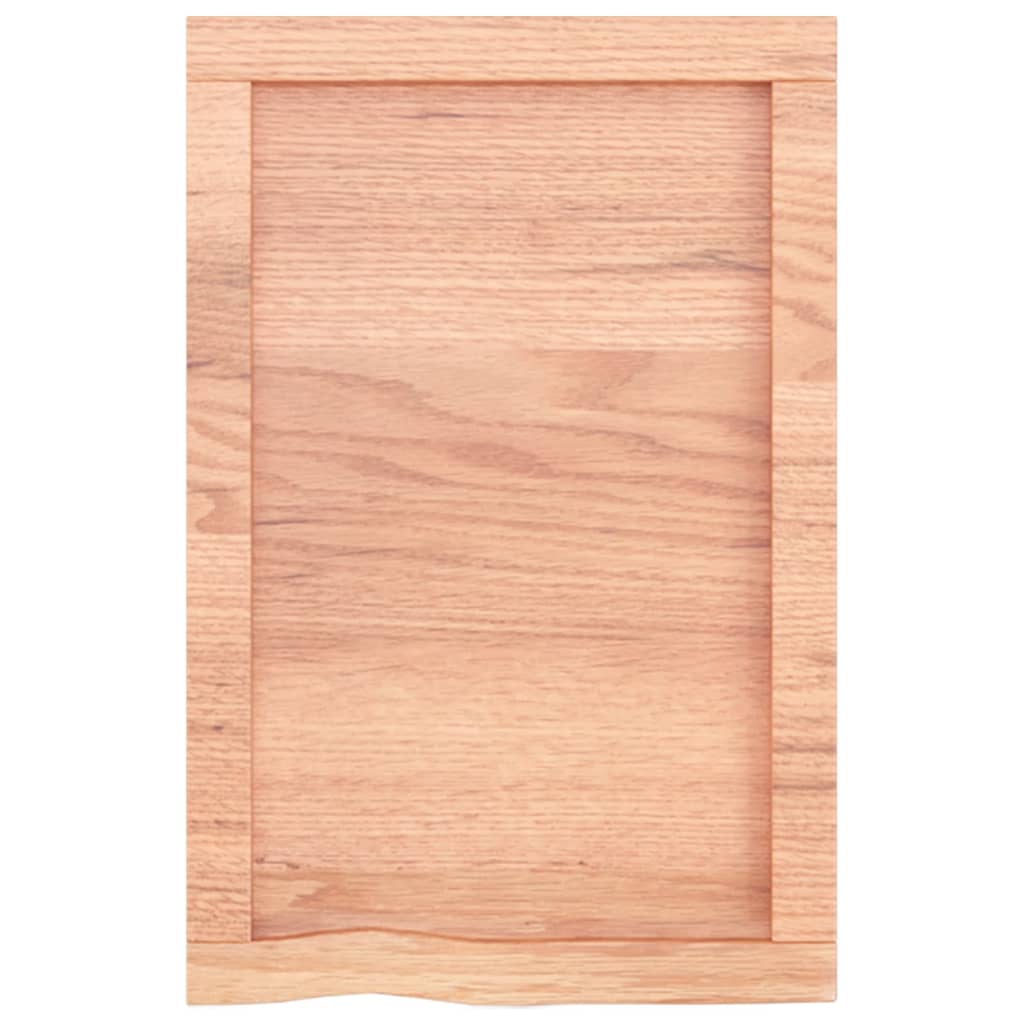 Wastafelblad 40X60X(2-4) Cm Behandeld Massief Hout Lichtbruin 40 x 60 x 4 cm