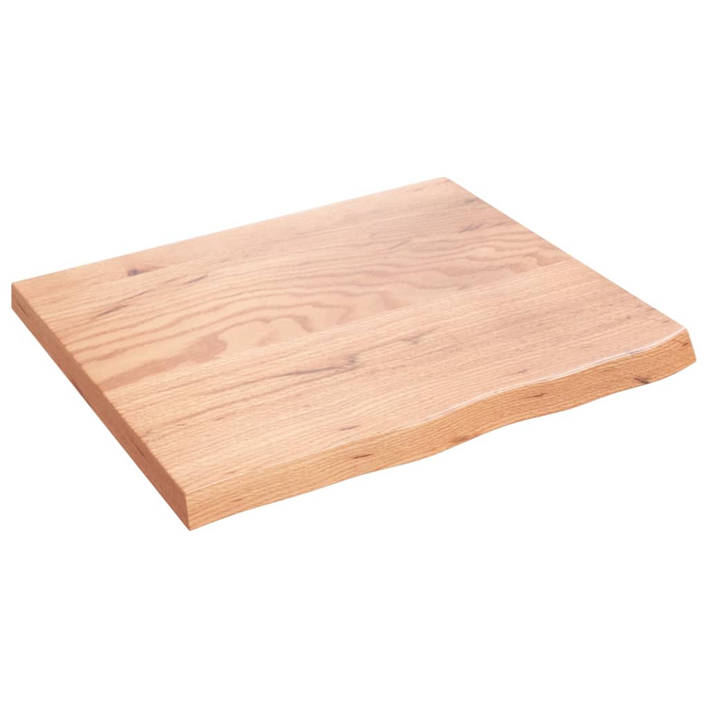 Wastafelblad 60X50X(2-4) Cm Behandeld Massief Hout Lichtbruin 60 x 50 x 4 cm