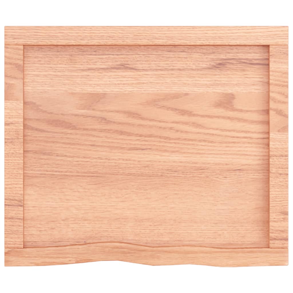 Wastafelblad 60X50X(2-4) Cm Behandeld Massief Hout Lichtbruin 60 x 50 x 4 cm