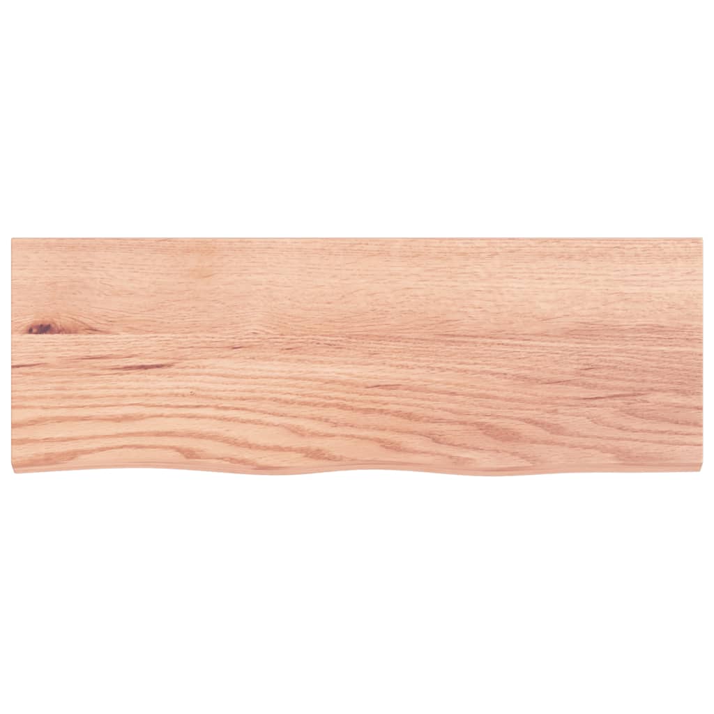 Wastafelblad 80X30X(2-4) Behandeld Massief Hout Lichtbruin 80 x 30 x 4 cm