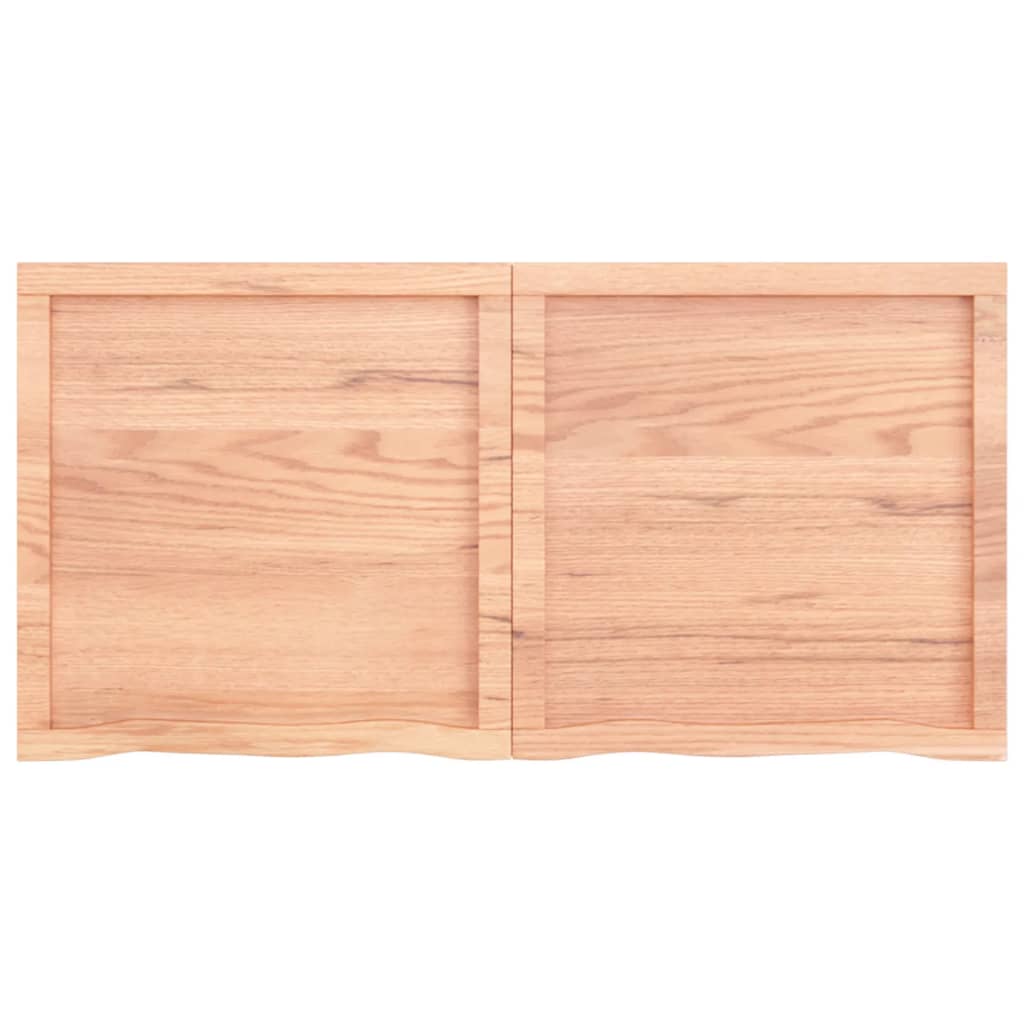 Wastafelblad 120X60X(2-4) Cm Behandeld Massief Hout Lichtbruin 120 x 60 x 4 cm