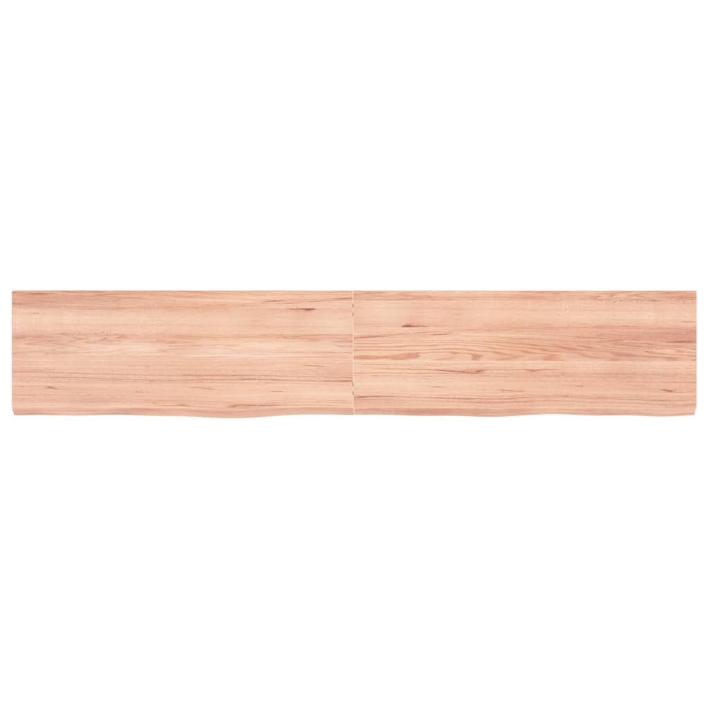 Wastafelblad 160X30X(2-6) Cm Behandeld Massief Hout Lichtbruin 160 x 30 x 6 cm