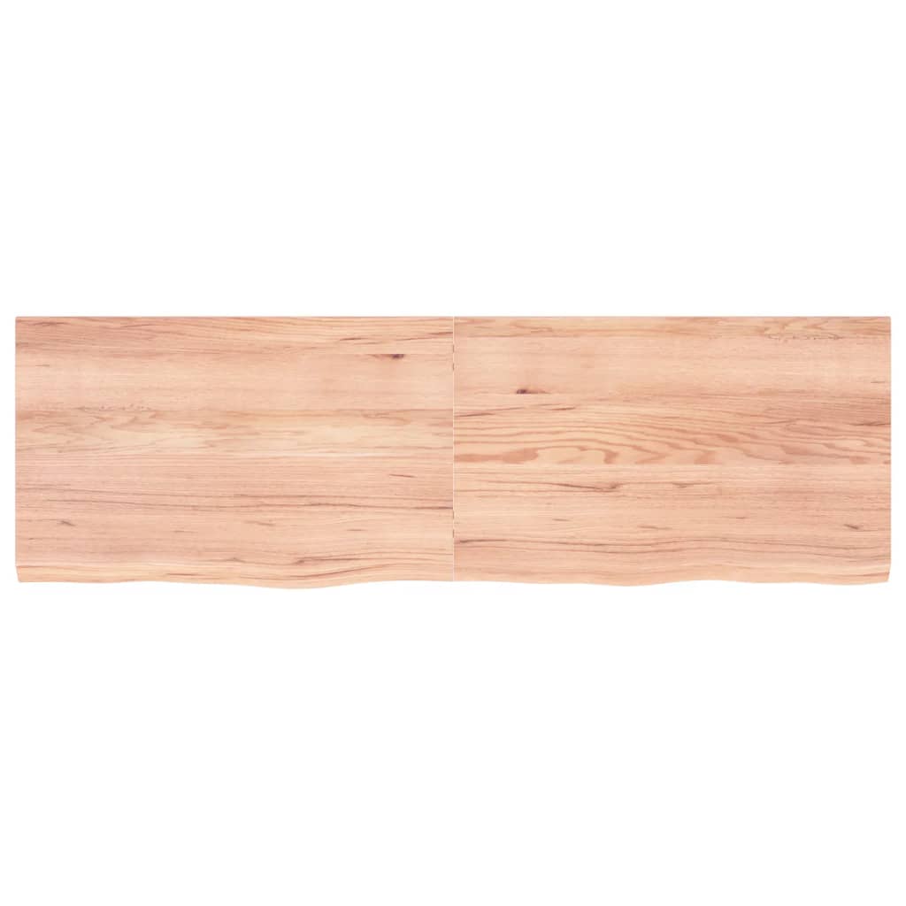 Wastafelblad 160X50X(2-4) Cm Behandeld Massief Hout Lichtbruin 160 x 50 x 4 cm