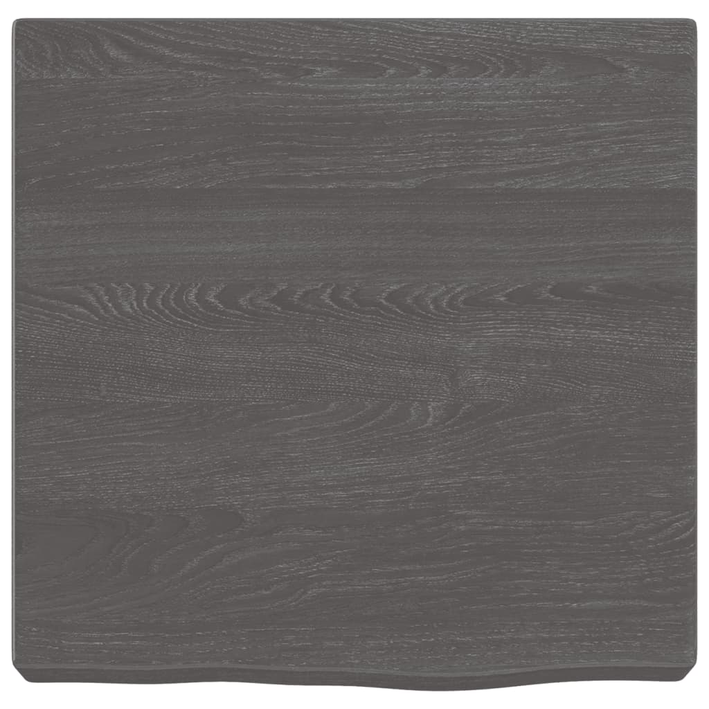 Wastafelblad 40X40X(2-6) Cm Behandeld Massief Hout Donkergrijs 40 x 40 x 6 cm