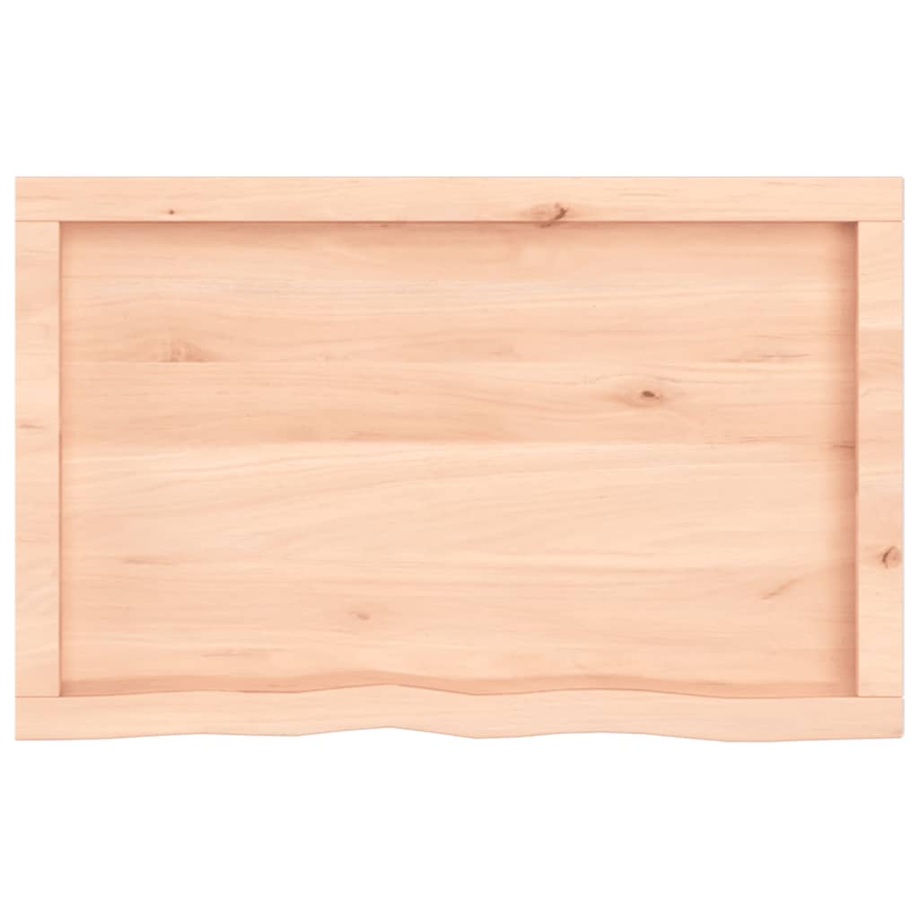 Tafelblad 80X50X(2-4) Cm Onbehandeld Massief Eikenhout Naturel 80 x 50 x 4 cm