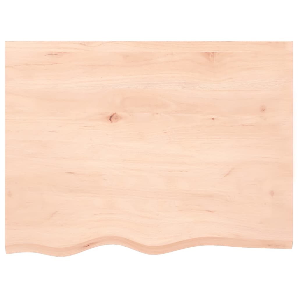 Tafelblad 80X60X(2-6) Cm Onbehandeld Massief Eikenhout Naturel 80 x 60 x 6 cm