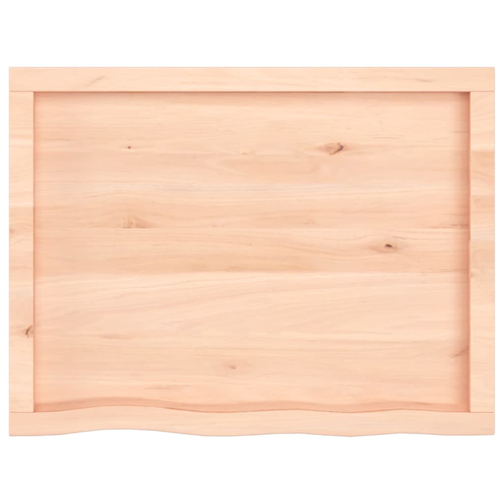 Tafelblad 80X60X(2-6) Cm Onbehandeld Massief Eikenhout Naturel 80 x 60 x 6 cm