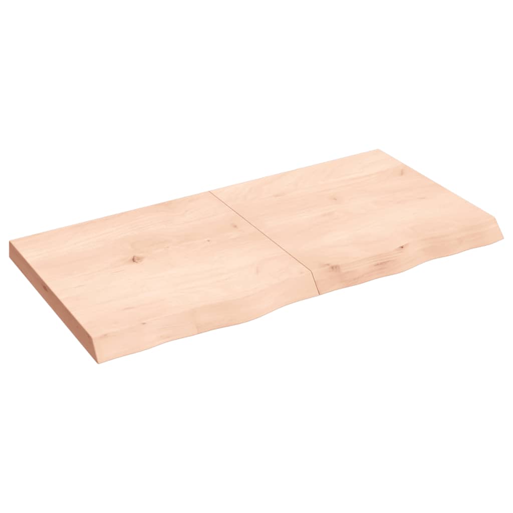 Tafelblad 20X60X(2-6) Cm Onbehandeld Massief Eikenhout Naturel 120 x 60 x 6 cm