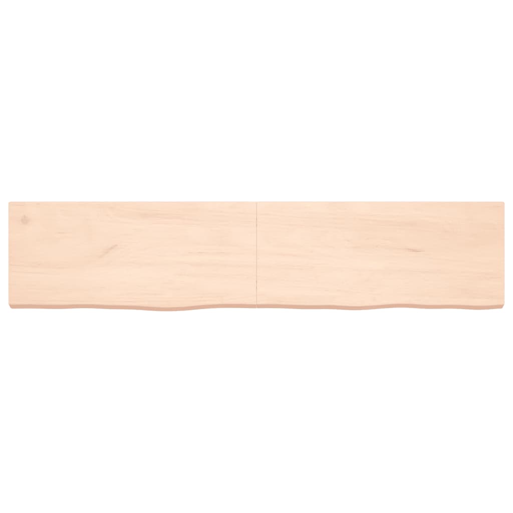 Tafelblad 80X40X(2-6) Cm Onbehandeld Massief Eikenhout Naturel 180 x 40 x 6 cm