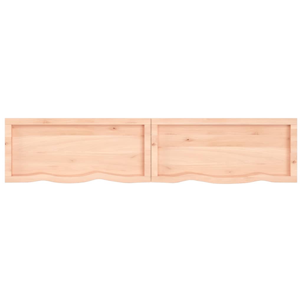 Tafelblad 80X40X(2-6) Cm Onbehandeld Massief Eikenhout Naturel 180 x 40 x 6 cm