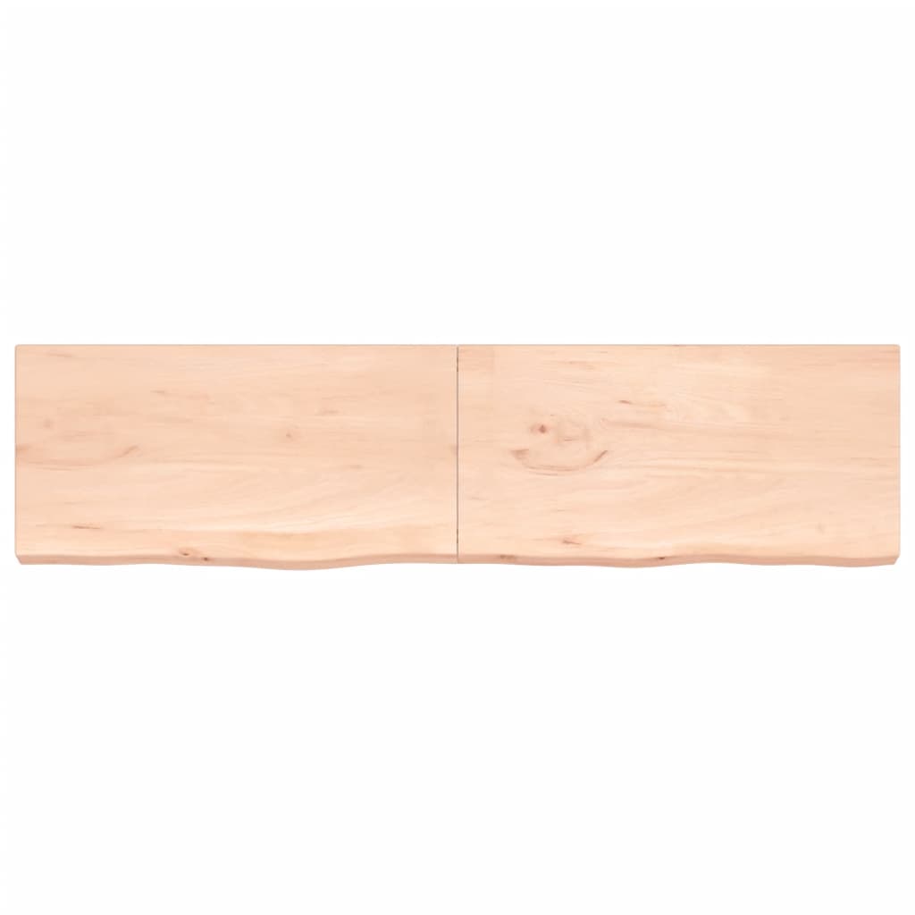 Tafelblad 200X50X(2-6) Cm Onbehandeld Massief Eikenhout Naturel 200 x 50 x 6 cm