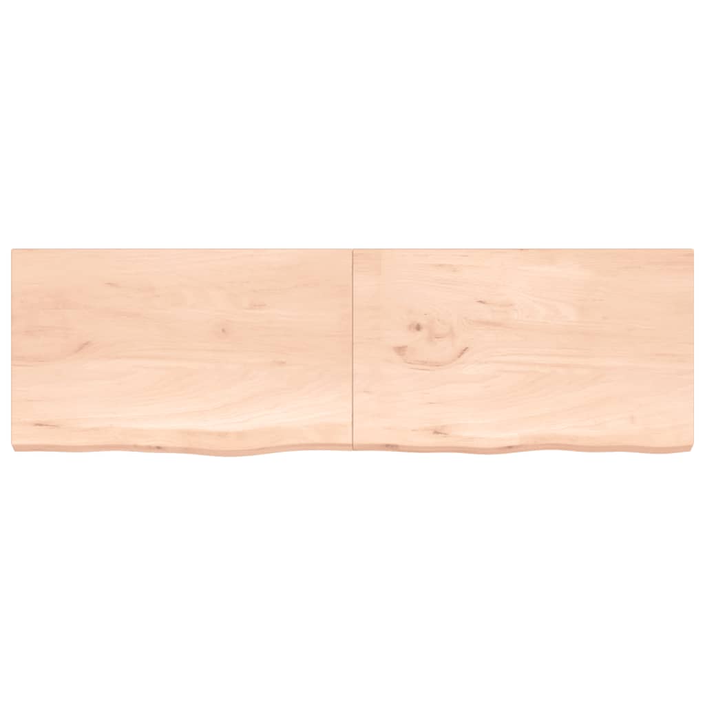 Tafelblad 200X60X(2-4) Cm Onbehandeld Massief Eikenhout Naturel 200 x 60 x 4 cm