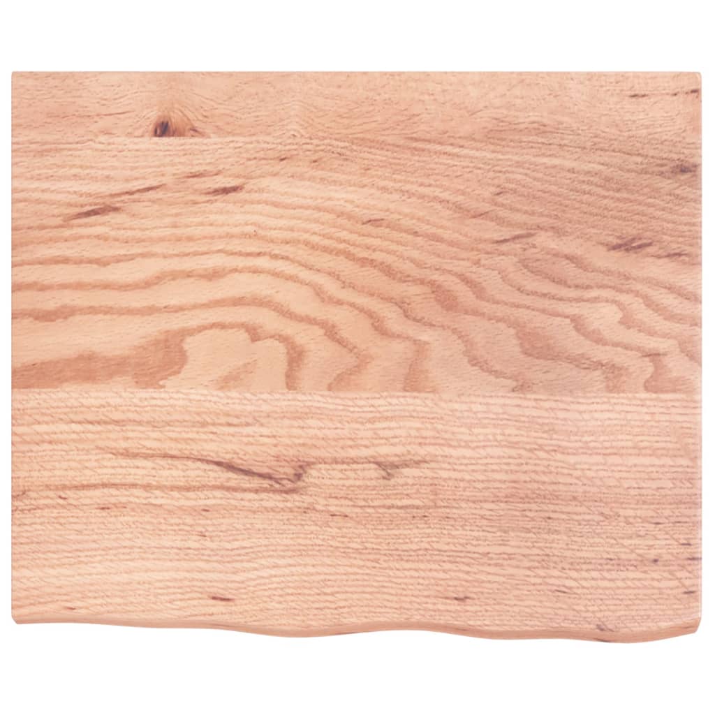 Tafelblad 60X50X(2-4) Cm Behandeld Massief Eikenhout Lichtbruin 60 x 50 x 4 cm