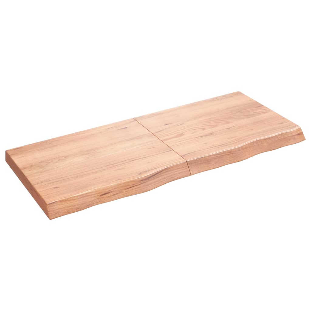 Tafelblad 20X50X(2-6)Cm Behandeld Massief Eikenhout Lichtbruin 120 x 50 x 6 cm