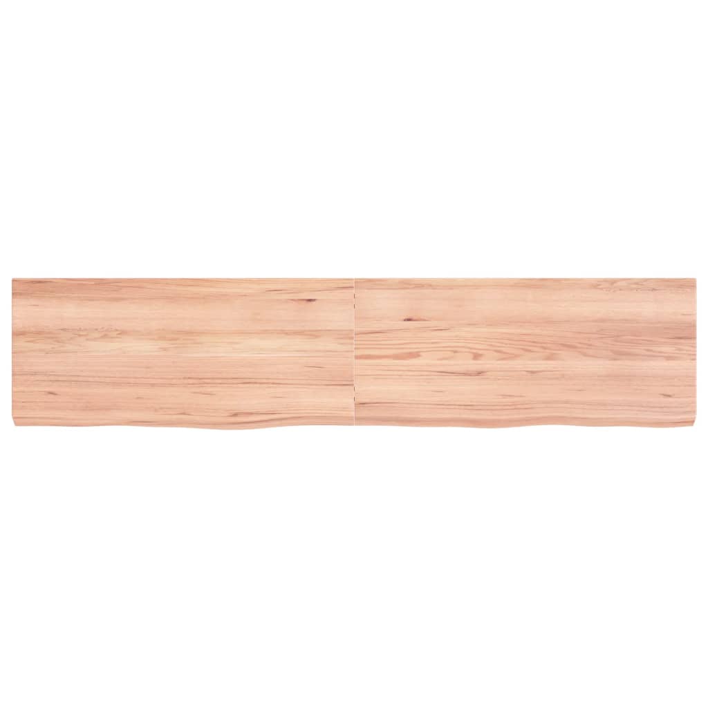 Tafelblad 80X40X(2-6)Cm Behandeld Massief Eikenhout Lichtbruin 180 x 40 x 6 cm