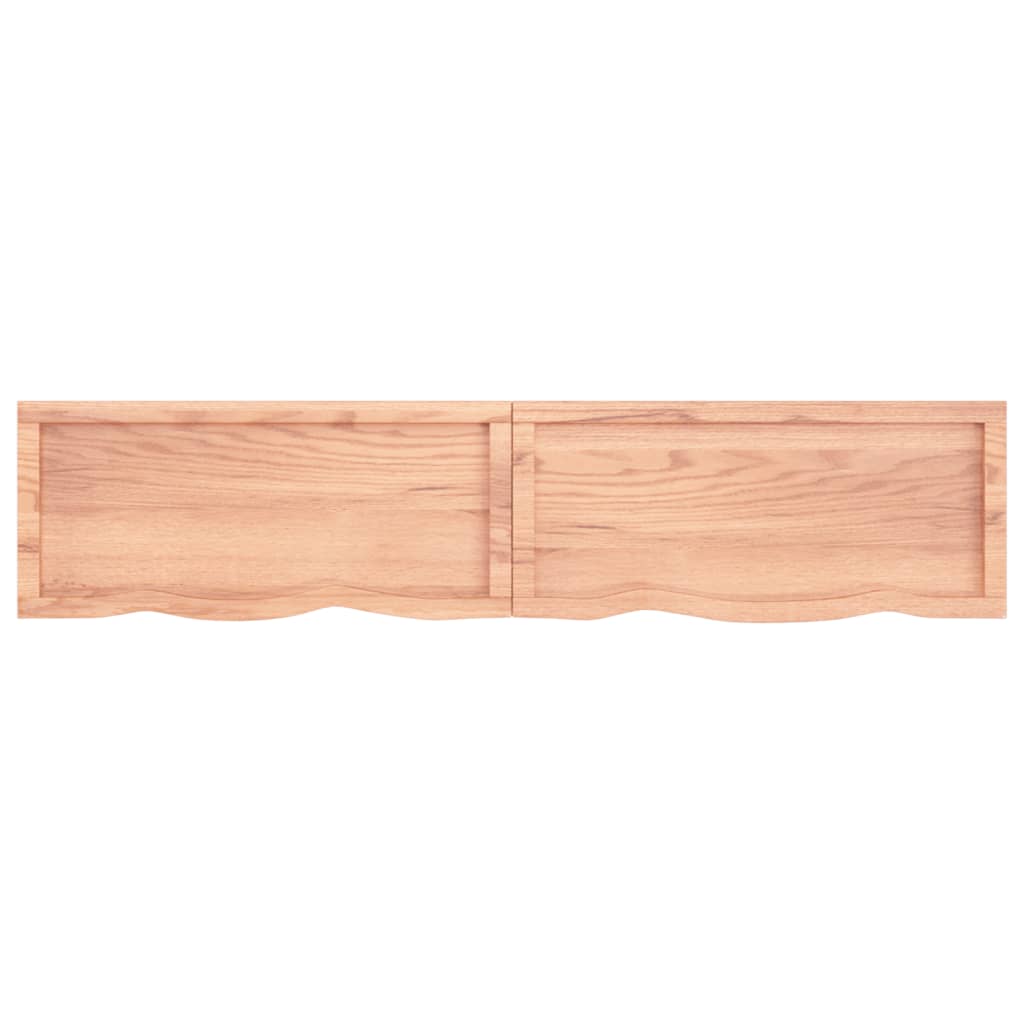 Tafelblad 80X40X(2-6)Cm Behandeld Massief Eikenhout Lichtbruin 180 x 40 x 6 cm