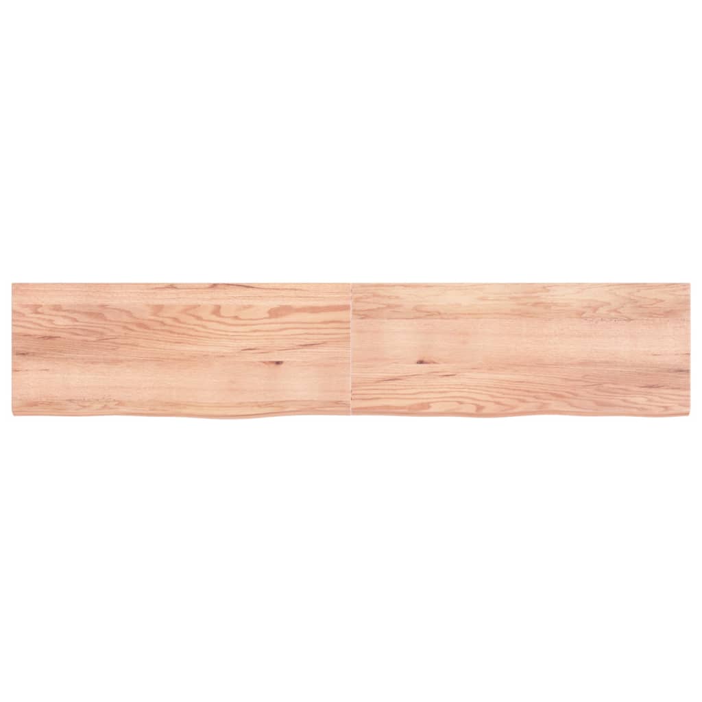 Tafelblad 200X40X(2-4)Cm Behandeld Massief Eikenhout Lichtbruin 200 x 40 x 4 cm