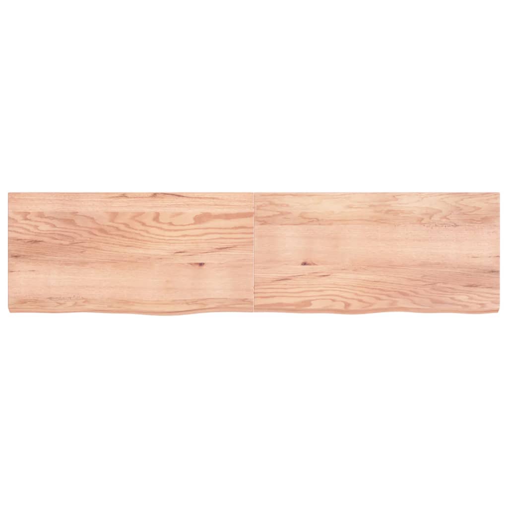 Tafelblad 200X50X(2-6)Cm Behandeld Massief Eikenhout Lichtbruin 200 x 50 x 6 cm