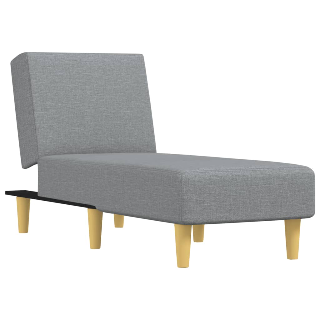 Chaise longue stof lichtgrijs