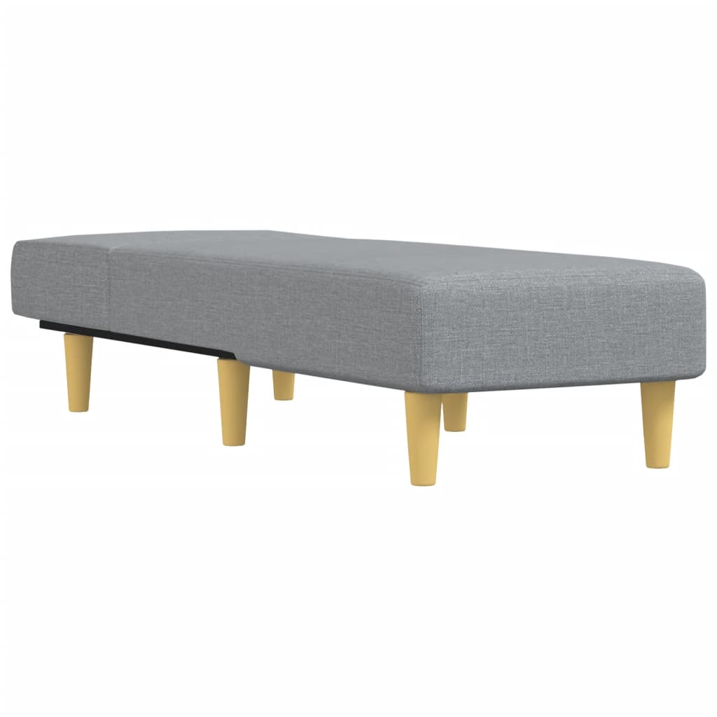 Chaise longue stof lichtgrijs