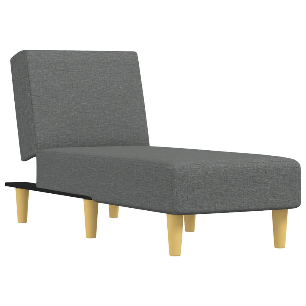 Chaise longue stof donkergrijs