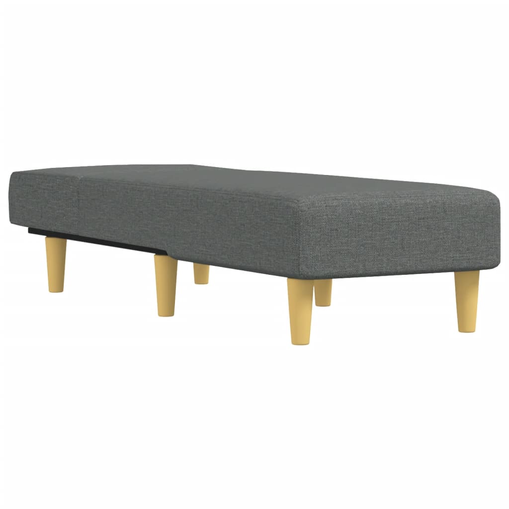 Chaise longue stof donkergrijs