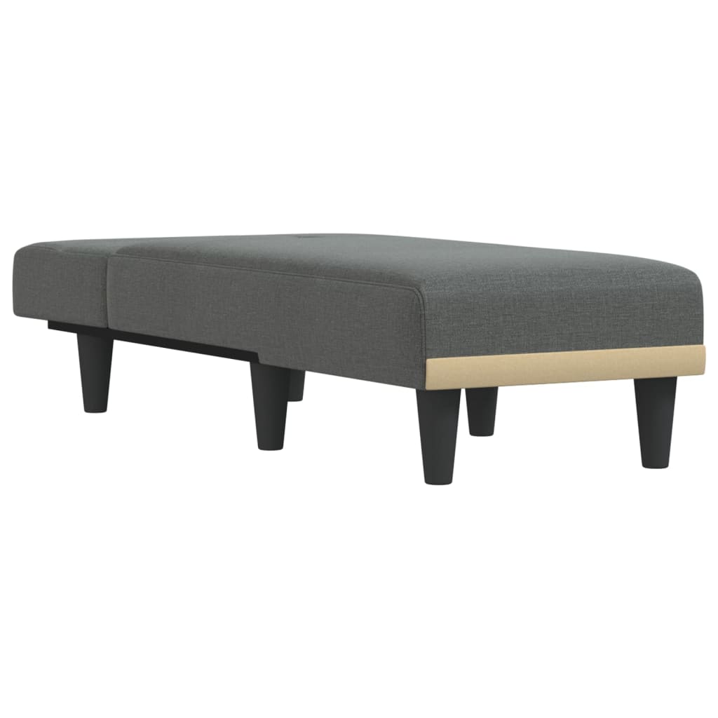 Chaise longue stof donkergrijs