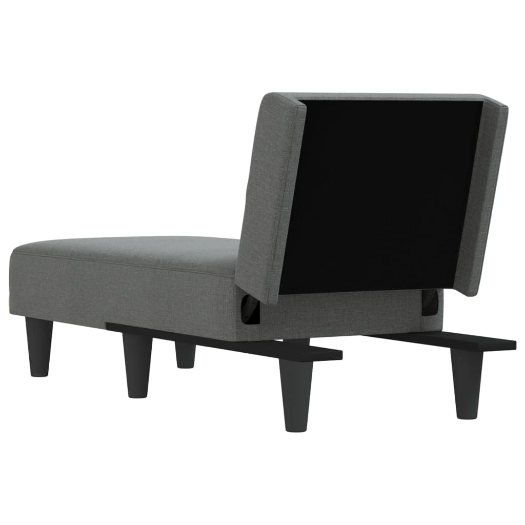 Chaise longue stof donkergrijs