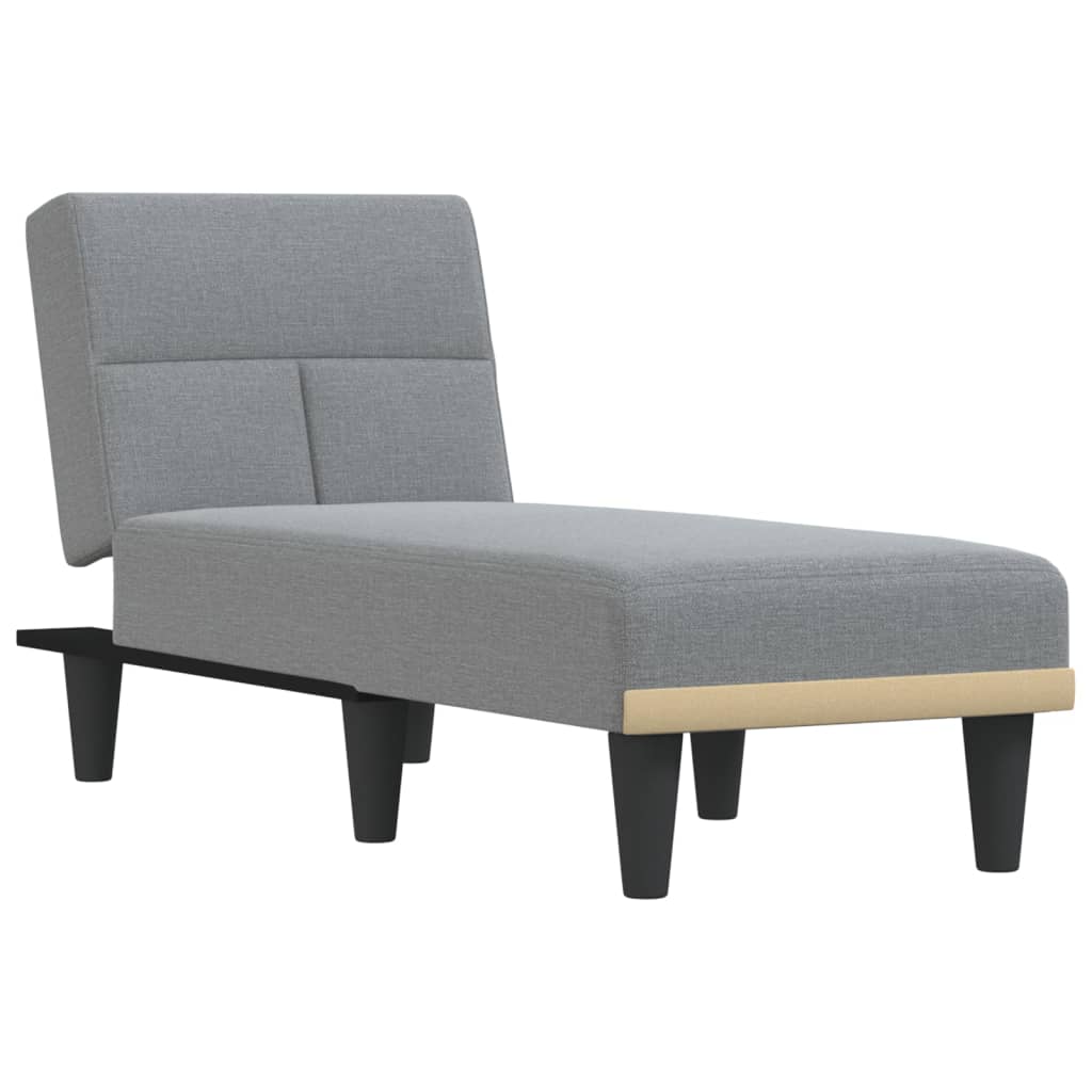 Chaise longue stof lichtgrijs