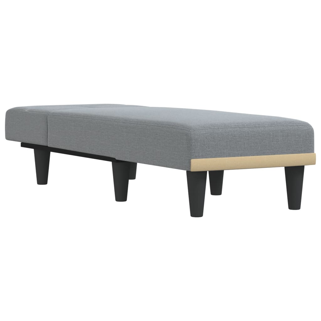 Chaise longue stof lichtgrijs